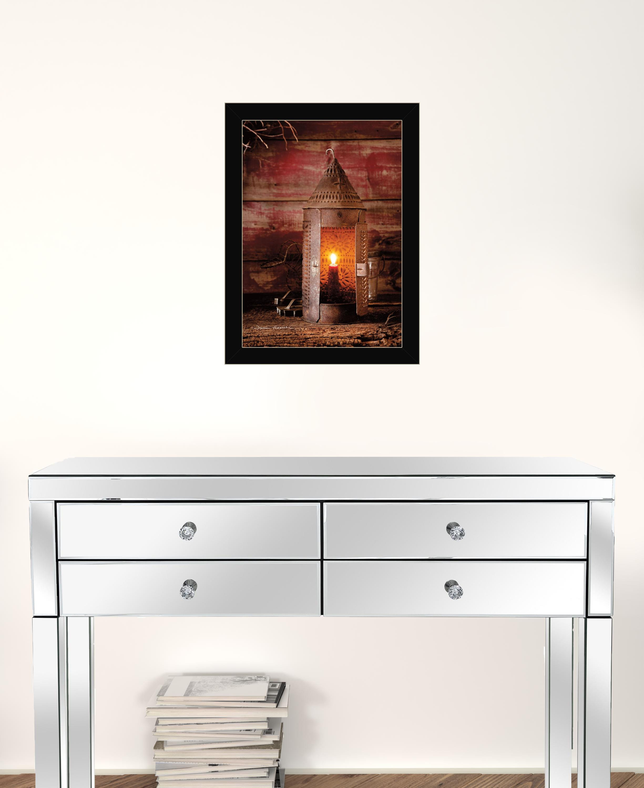Tinners Lantern 3 Black Framed Print Wall Art