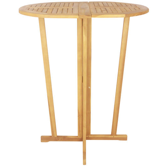 Outdoor Folding Bar Table with Oval Tabletop and Cross Base