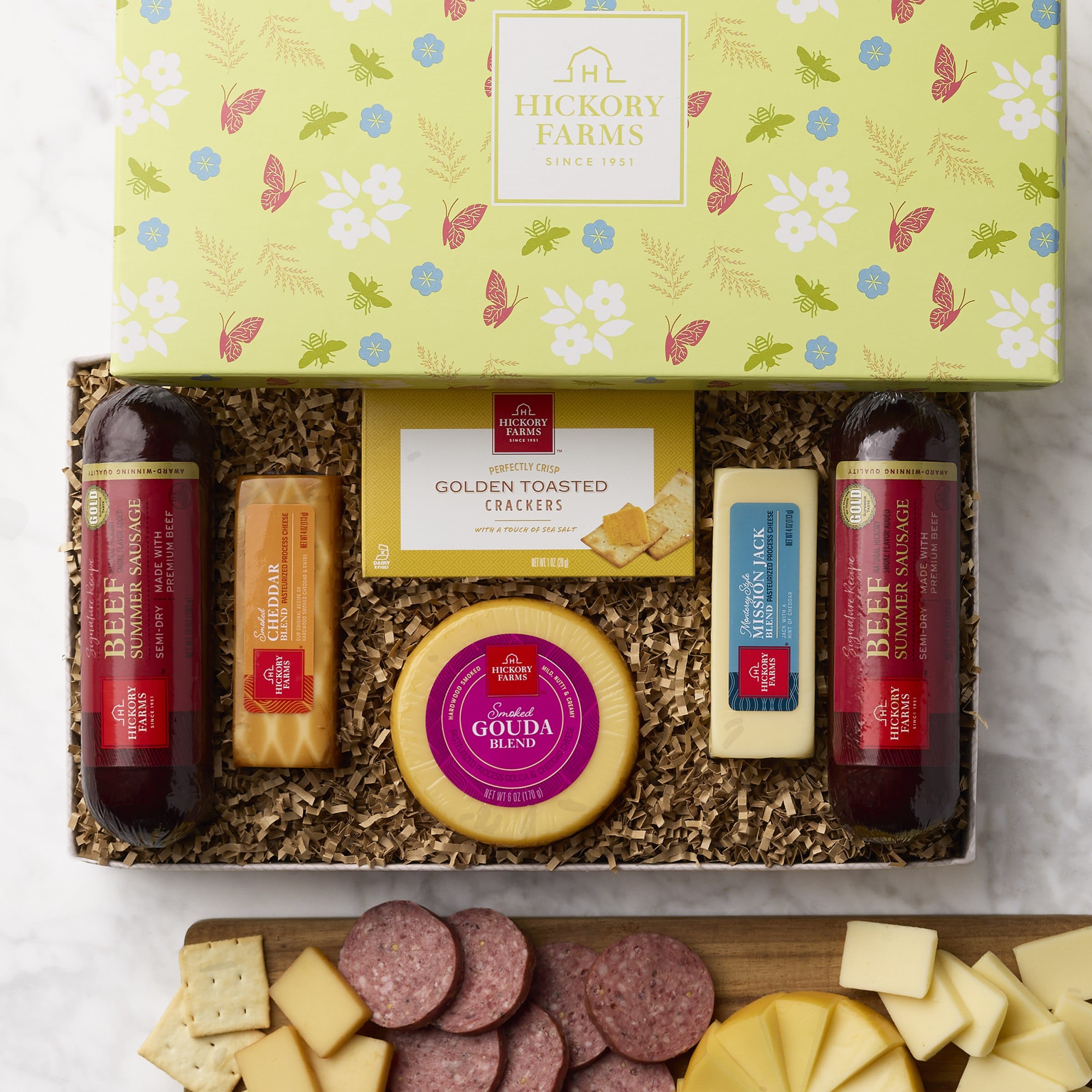 Springtime Delights: Cheese & Meat Gift Box