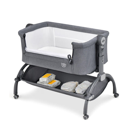 3-in-1 Baby Bassinet with Double-Lock Design and Adjustable Heights-Beige