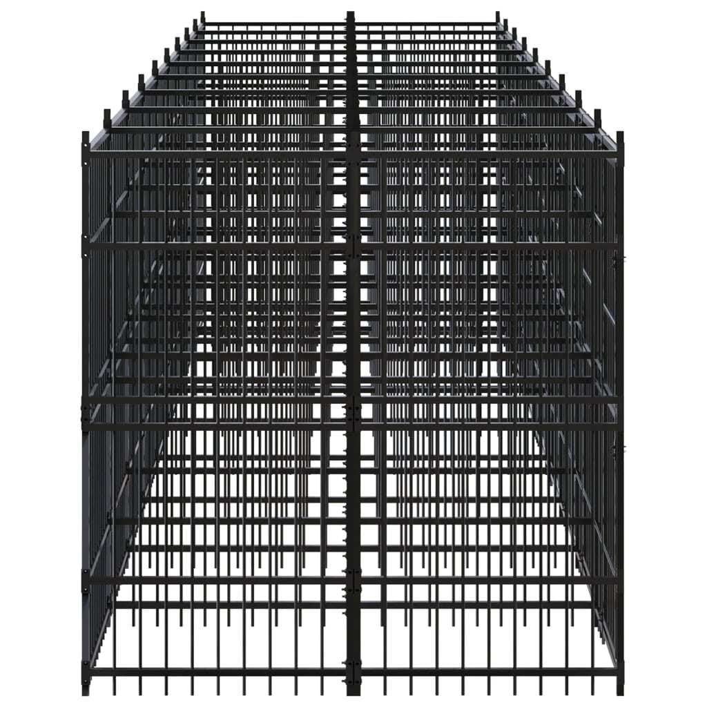 Outdoor Dog Kennel Steel 178.6 ft²