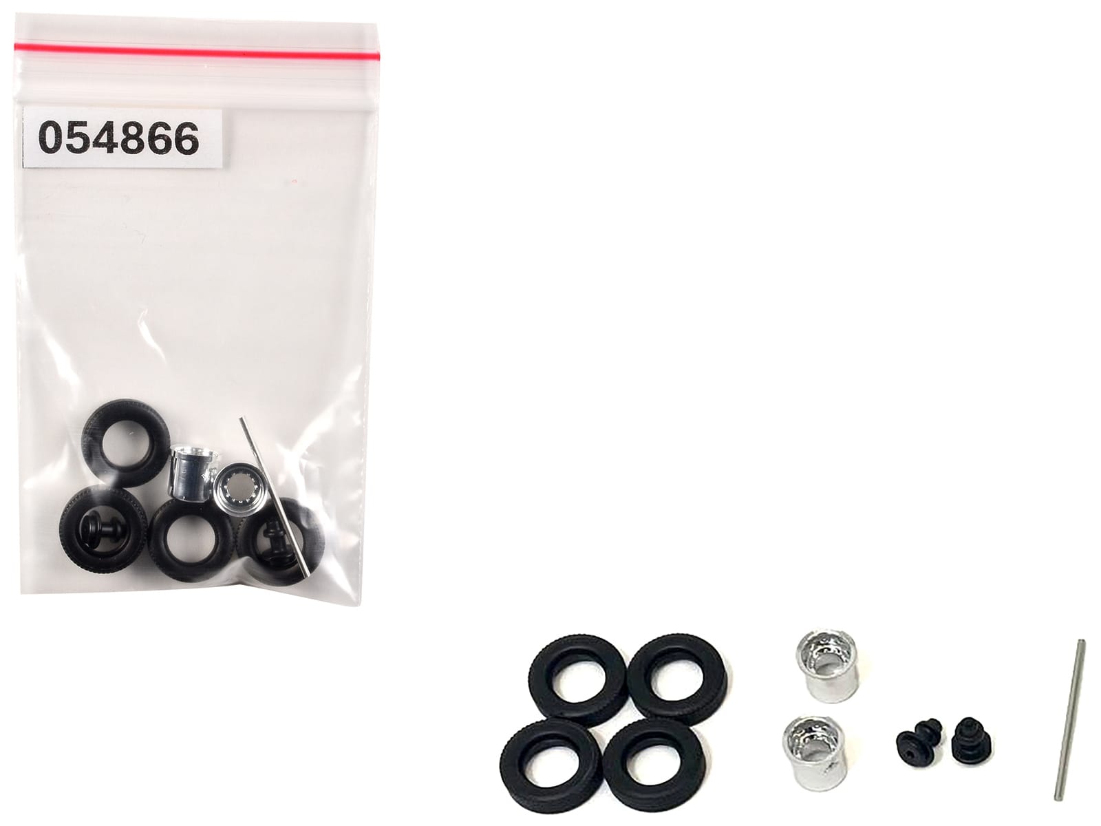 Rear Hypoid Wheelset Chrome 1/87 (HO) Plastic Model by Promotex
