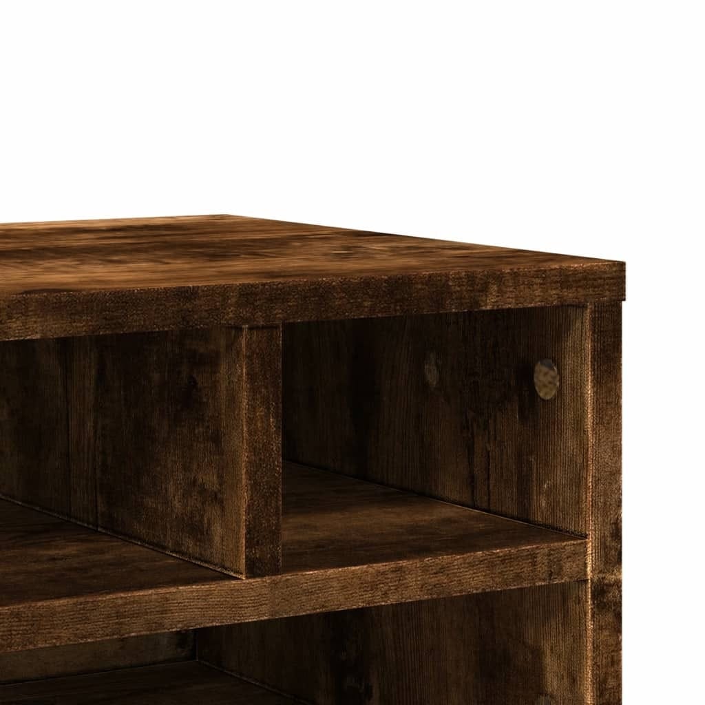 Printer Stand Smoked Oak 15.7"x12.6"x8.9" Engineered Wood