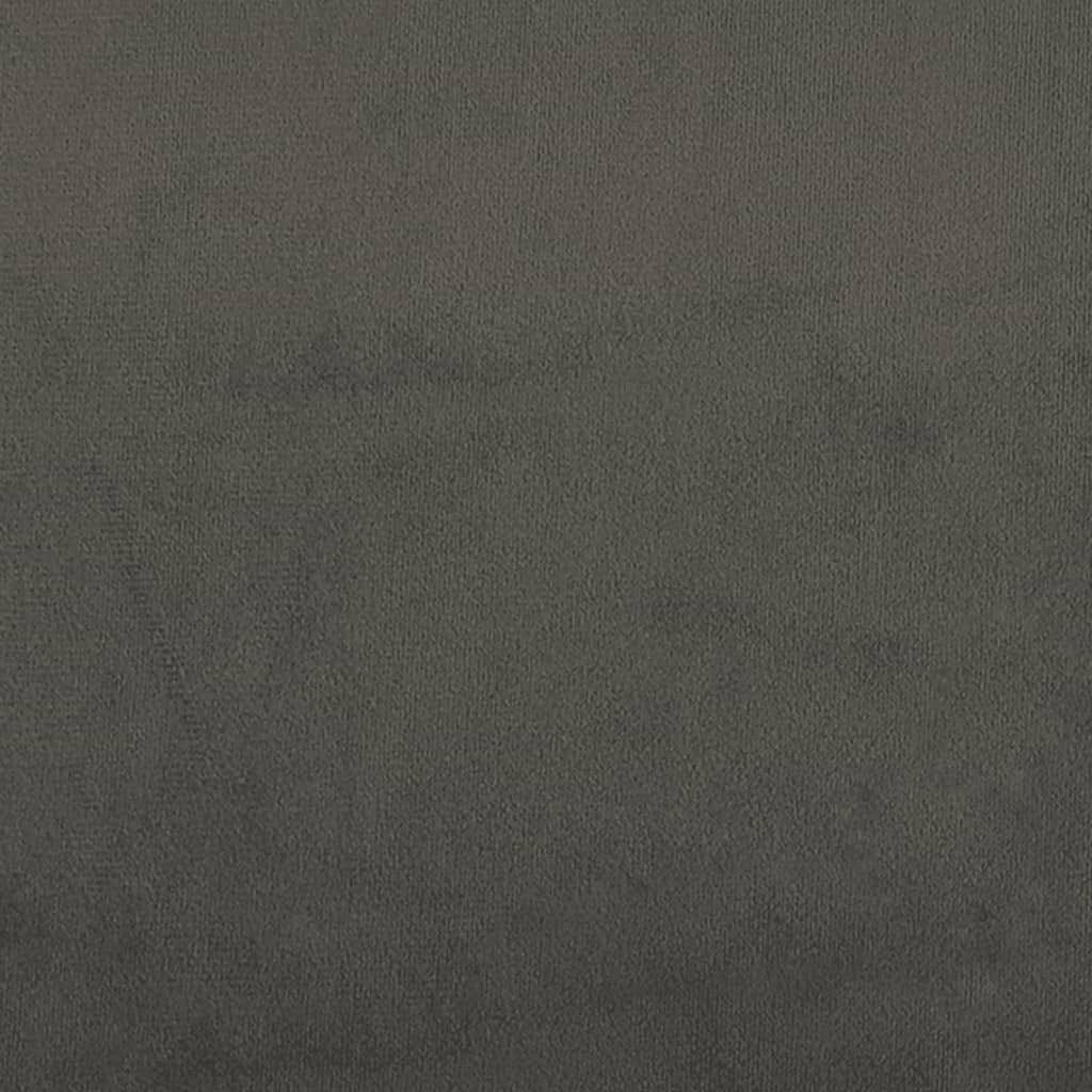 Box Spring Bed Frame Dark Gray Twin Velvet (US Only)