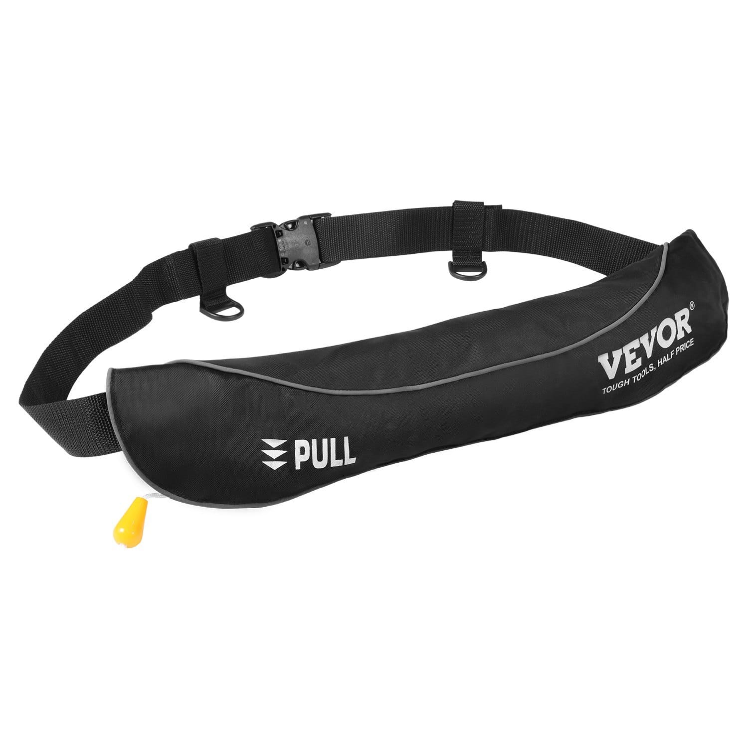 Manual Inflatable Belt Pack for Adults, 105N Buoyancy, Over 80 Pounds and Up to 59 in Waist Adjustable, Inflatable PFD Waist for SUP Paddelboarding, Kayaking, Black (CO2 Cylinder Not Included)