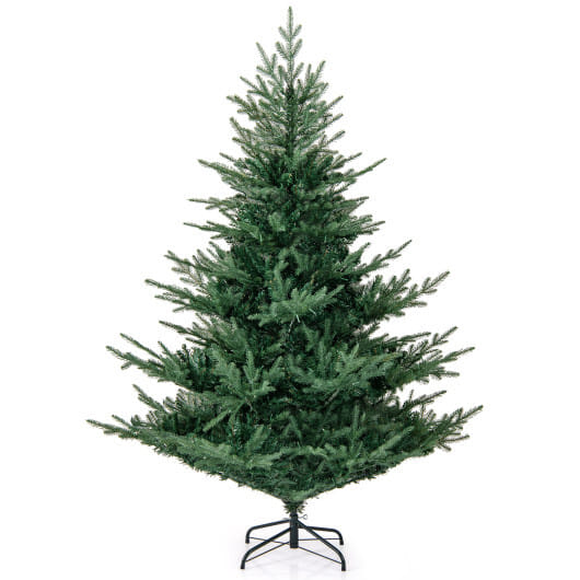 Artificial Christmas Tree with Branch Tips and Warm White LED Lights-6 Feet - Color: Green - Size: 6 ft
