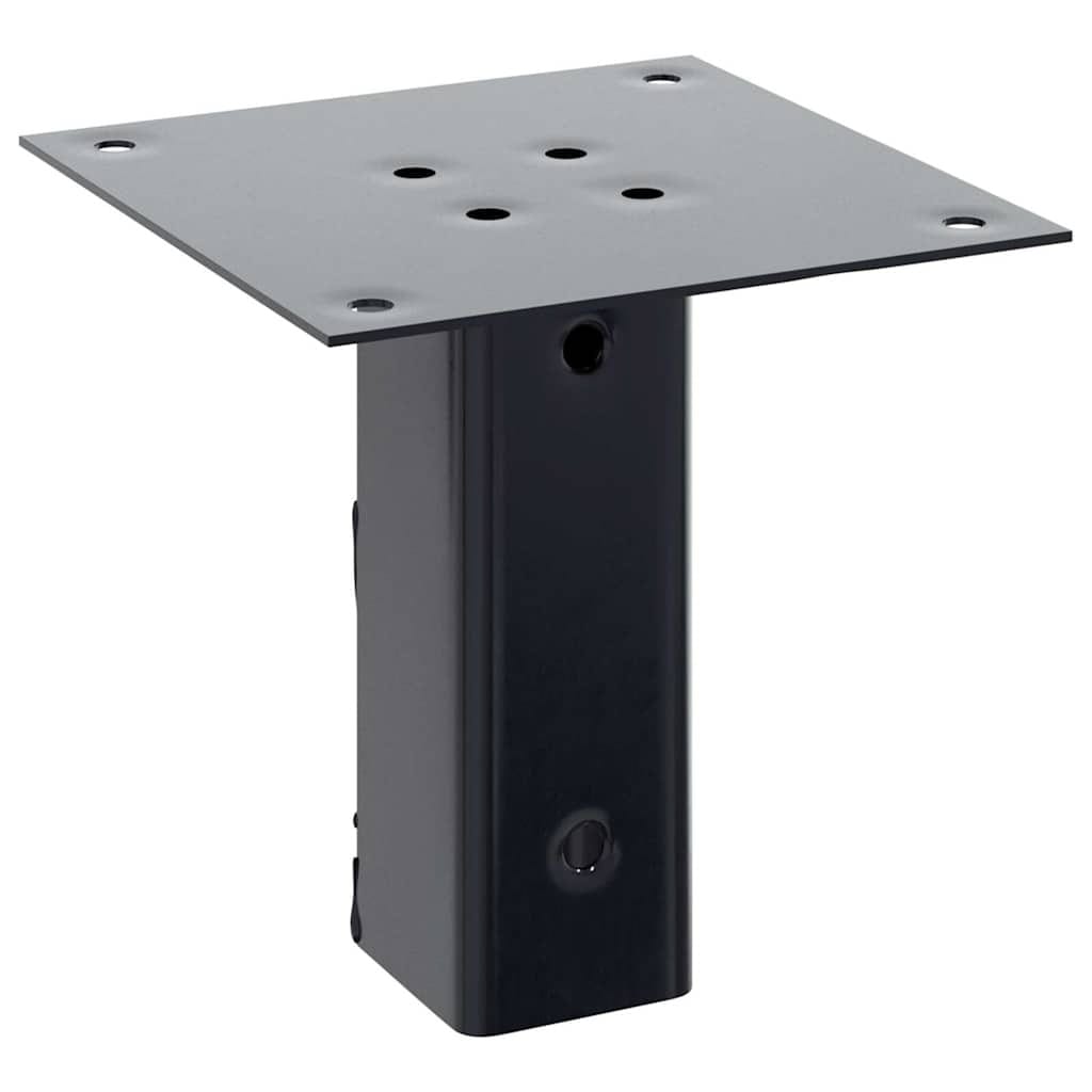 Post Bases Square 12 pcs Anthracite 1.81x1.81" Powder-coated Steel
