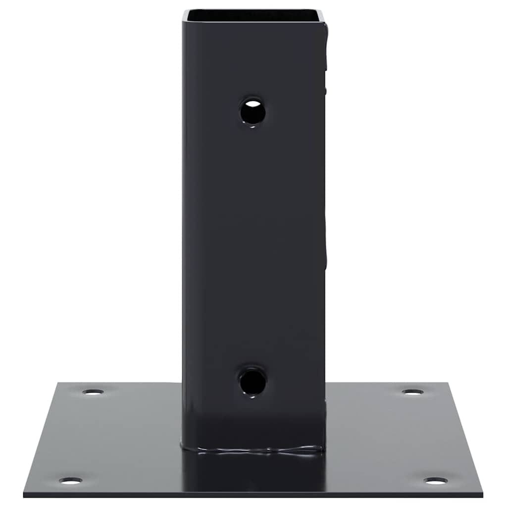 Post Bases Square 12 pcs Anthracite 1.81x1.81" Powder-coated Steel