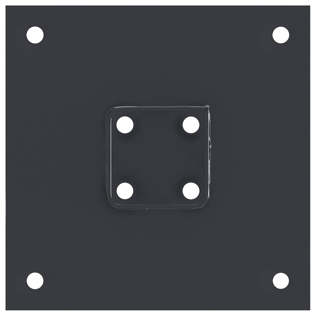 Post Bases Square 12 pcs Anthracite 1.81x1.81" Powder-coated Steel