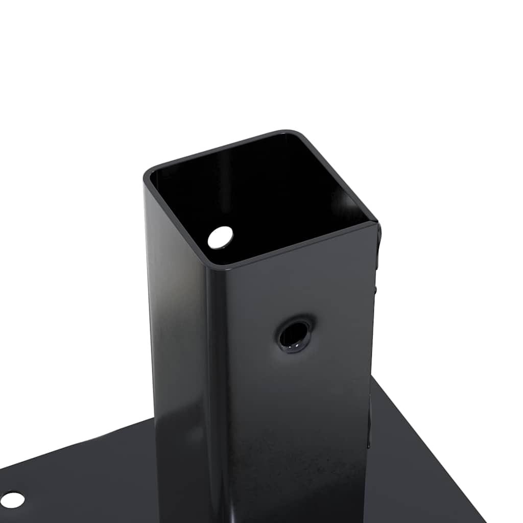 Post Bases Square 12 pcs Anthracite 1.81x1.81" Powder-coated Steel