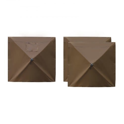 Canopy Sidewalls, 5.67 x 4.85 ft, Canopy Tent Walls with Waterproof and Sunlight Protection Layer, One-Sided Window Design, Fit for Outdoor Event Tents, Vendor Booths (3 Sidewalls Only, Brown)