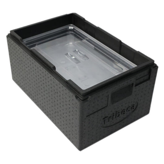 Insulated Food Pan Carrier 49 Qt Top Load Stackable Hot Box with Built-in Handles