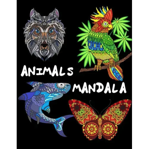 Animals Mandala: 50 mandala-style coloring animals - Paperback