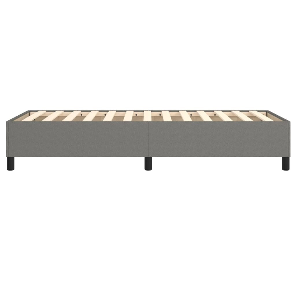 Box Spring Bed Frame Dark Gray Twin XL Fabric (US Only)