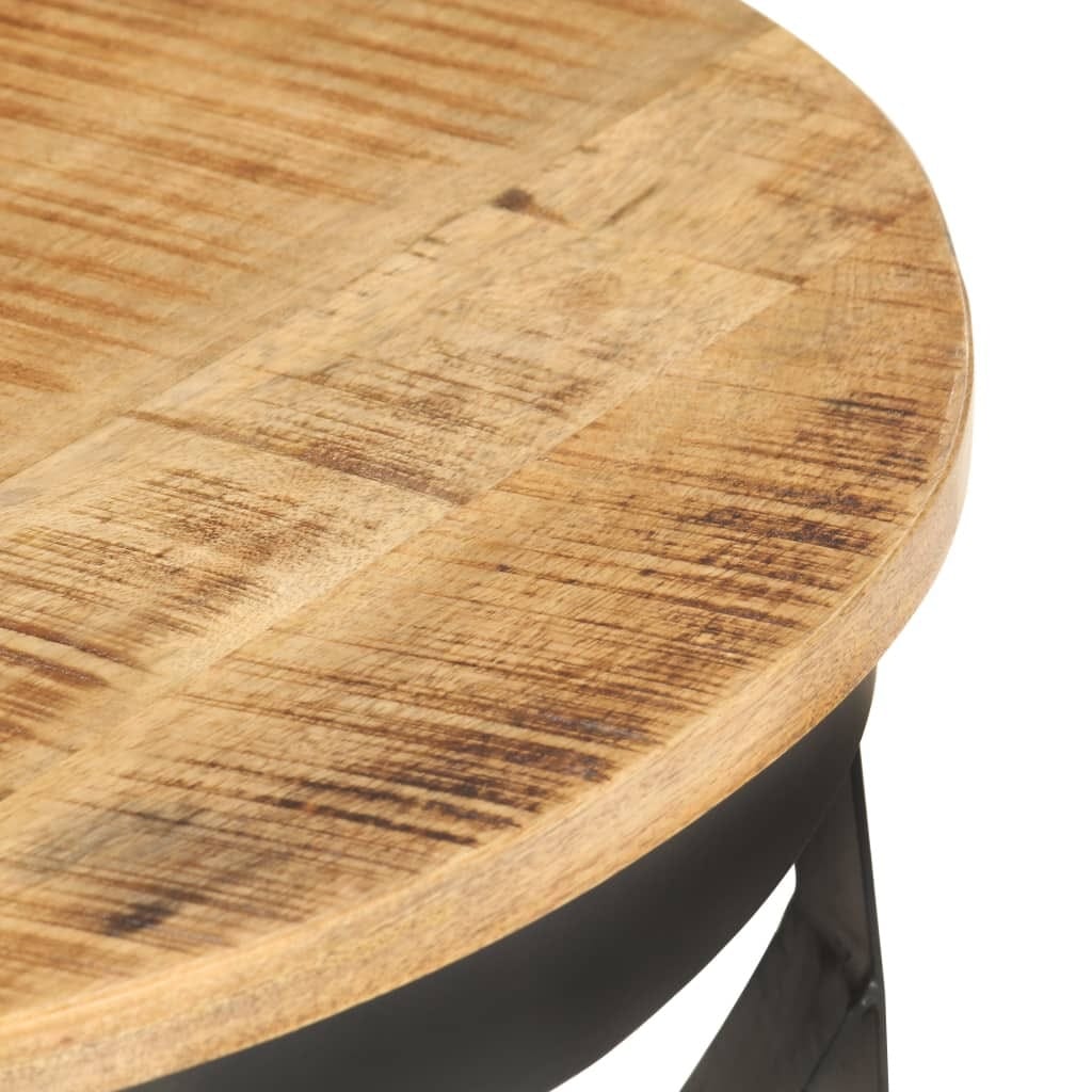 Coffee Table Ø26.8"x16.9" Rough Mango Wood