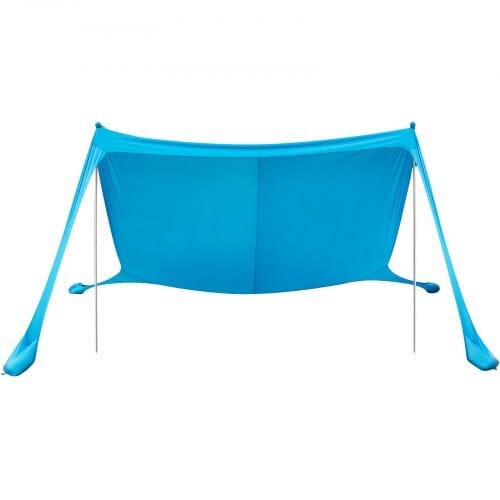 Beach Tent Sun Shelter, UPF50+ Sun Protection, 6.6 ft Tall, 11 x 11 ft, Easy Pop Up Beach Canopy with Sandbags, Stability Poles, Sand Shovels, Portable Shade for Family Outings, Camping, Fishing