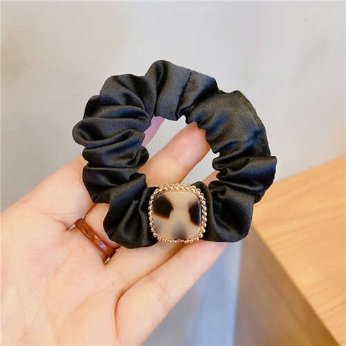 French Temperament Satin Girls Simple Hair Accessories Headband - Leopard