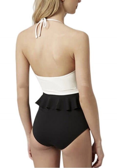 One-piece Sexy Bikini Contrast Color Swimsuit
