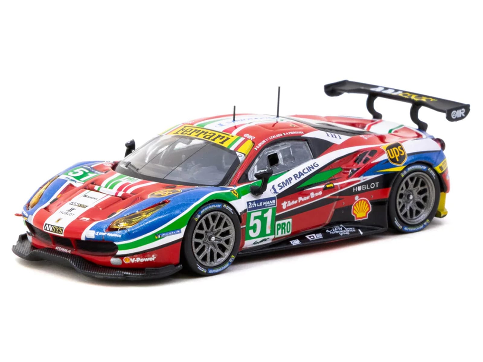 Ferrari 488 GTE #51 Gianmaria Bruni - Alessandro Pier Guidi - James Calado "AF Corse" "24 Hours of Le Mans" (2016) "Hobby64" Series 1/64 Diecast Model Car by Tarmac Works