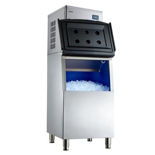 Commercial Ice Maker Machine, 650LBS/24H Ice-Making Machine with 250LBS Stainless Steel Storage Bin, Auto Self-Cleaning Ice Maker with Touchscreen for Bar Cafe Restaurant Business Commercial