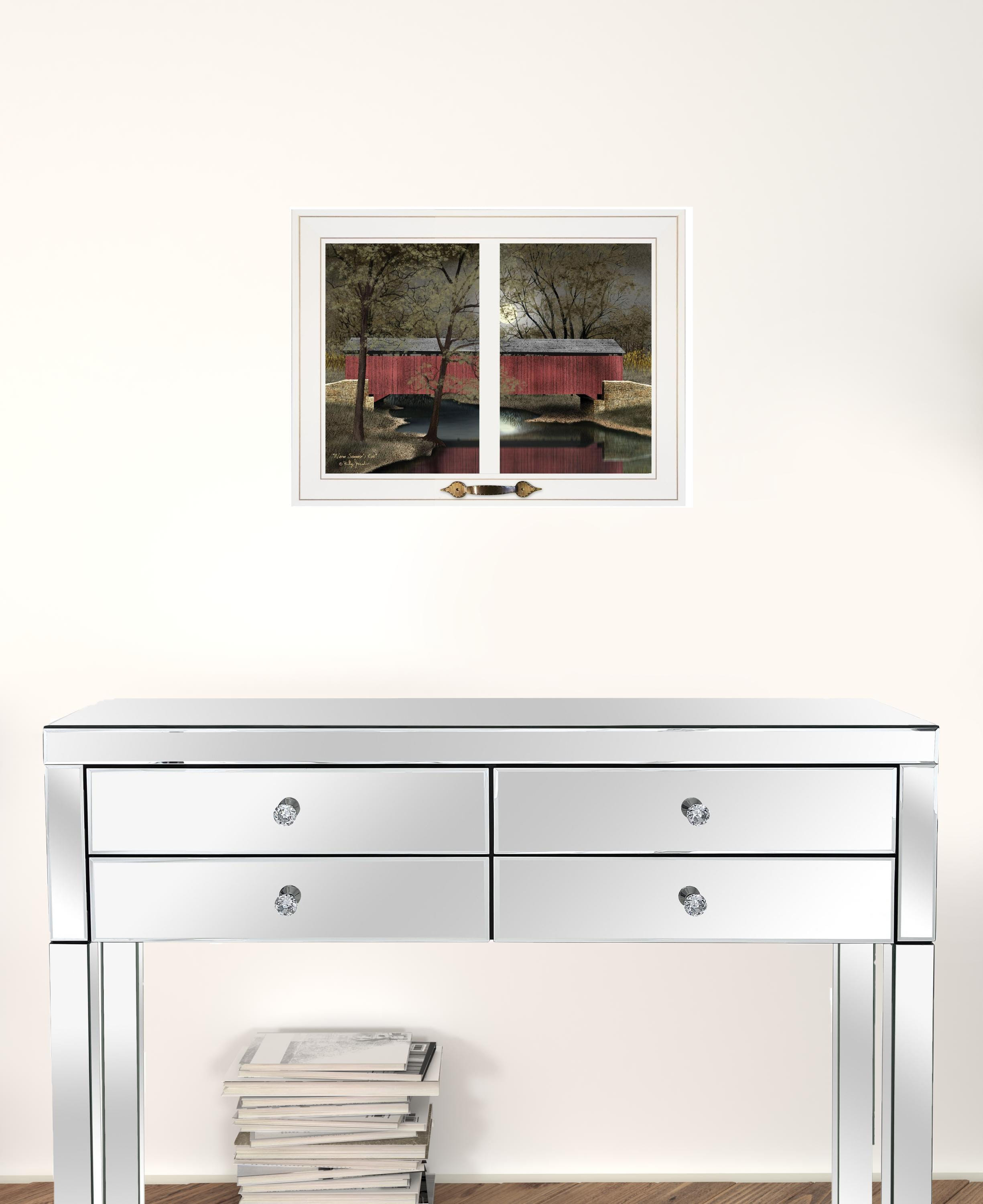 Warm Summers Eve 4 White Framed Print Wall Art