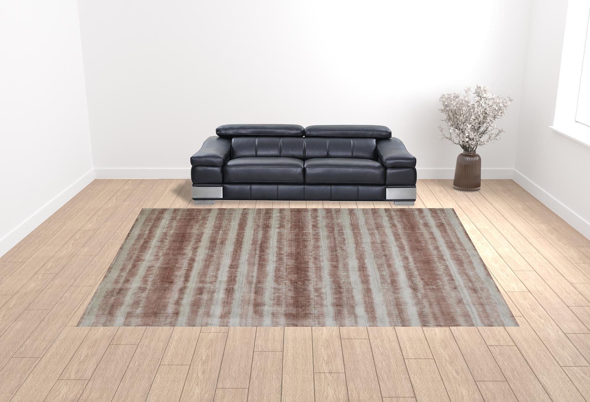 12' X 15' Tan Ivory And Pink Abstract Hand Woven Area Rug
