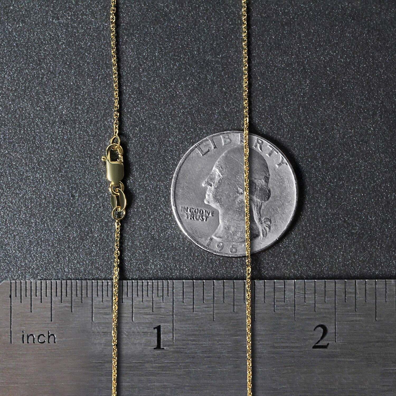 10k Yellow Gold Cable Chain (1.10 mm)