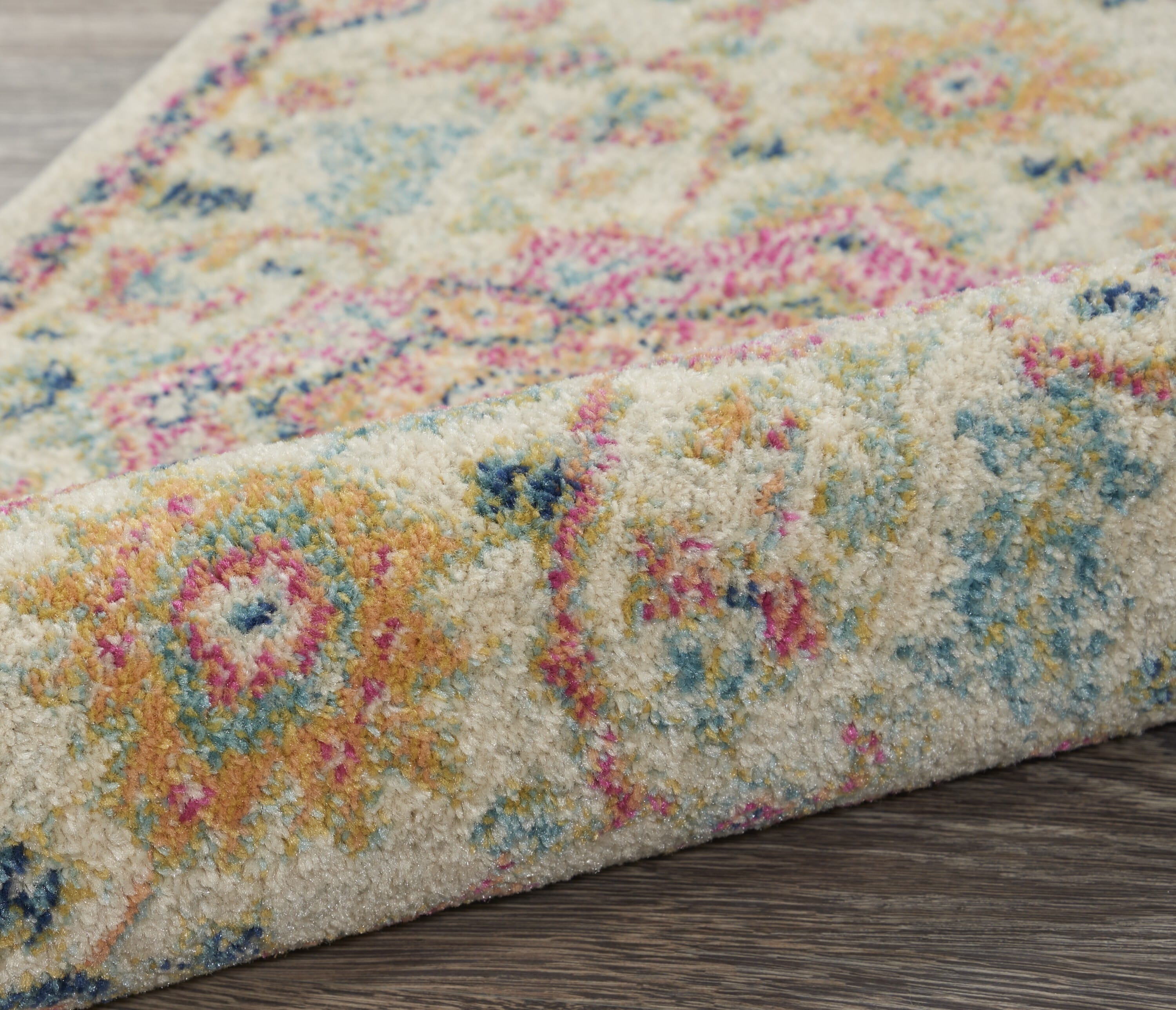 2' X 3' Pink And Ivory Southwestern Dhurrie Area Rug
