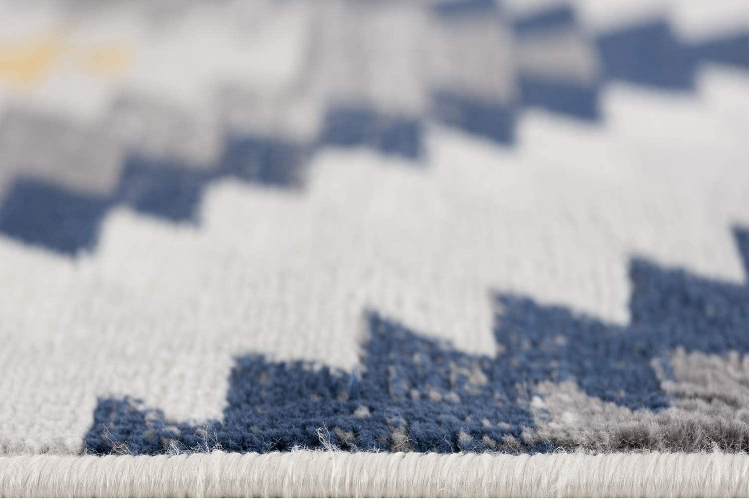 2' X 4' Blue Ikat Kilim Area Rug