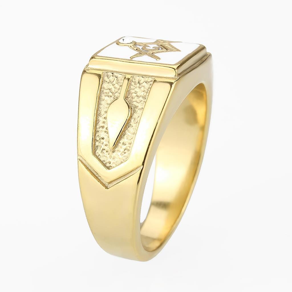 TK1159W - IP Gold(Ion Plating) Stainless Steel Ring with Top Grade Crystal in Clear