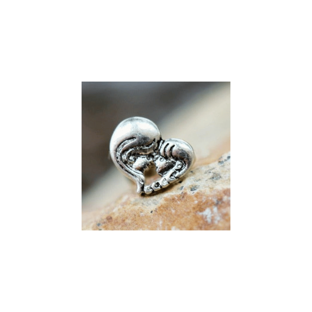 316L Stainless Steel Mother Daughter Heart Cartilage Earring