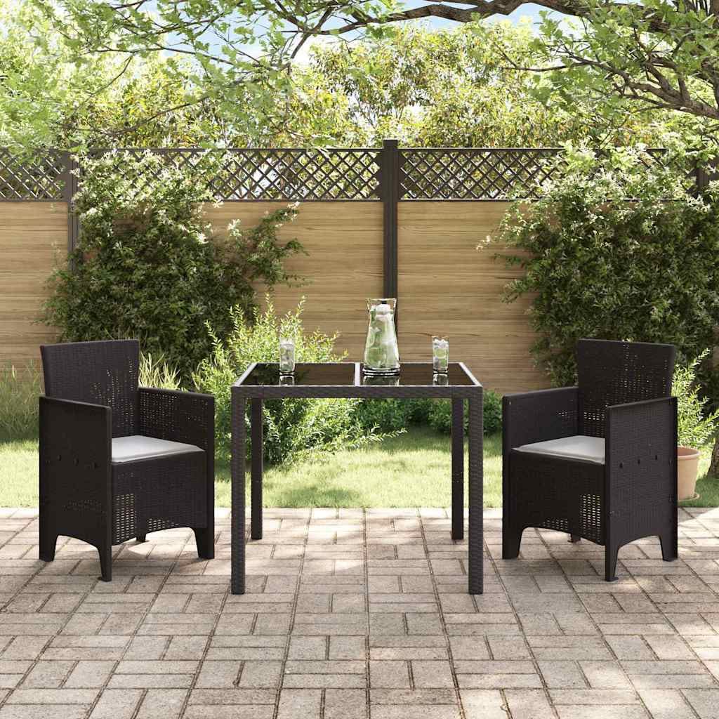 Garden Chair 2 pcs Brown Polypropylene