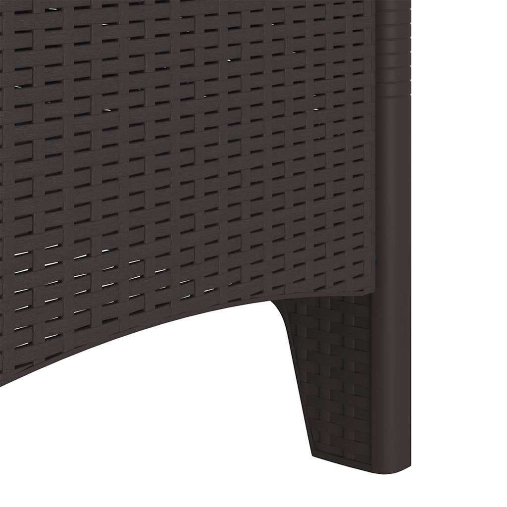 Garden Chair 2 pcs Brown Polypropylene