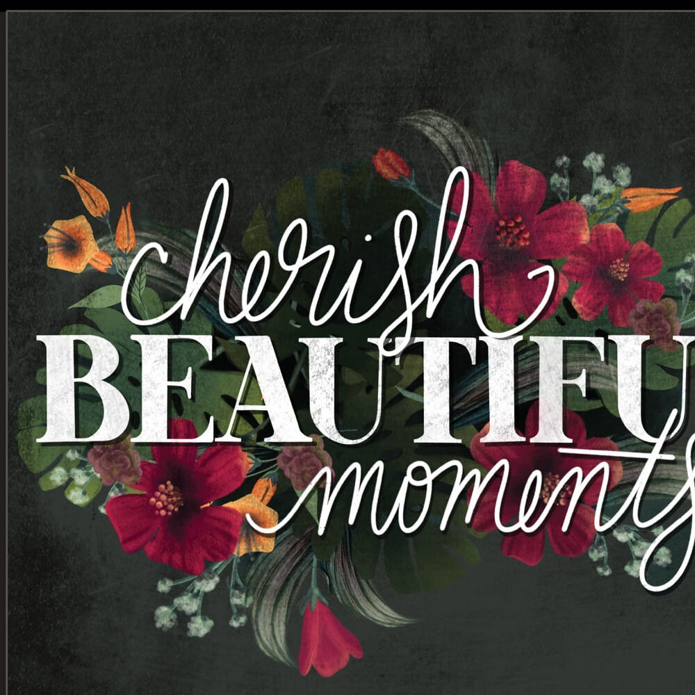 Cherish the Moments 1 Black Framed Print Wall Art