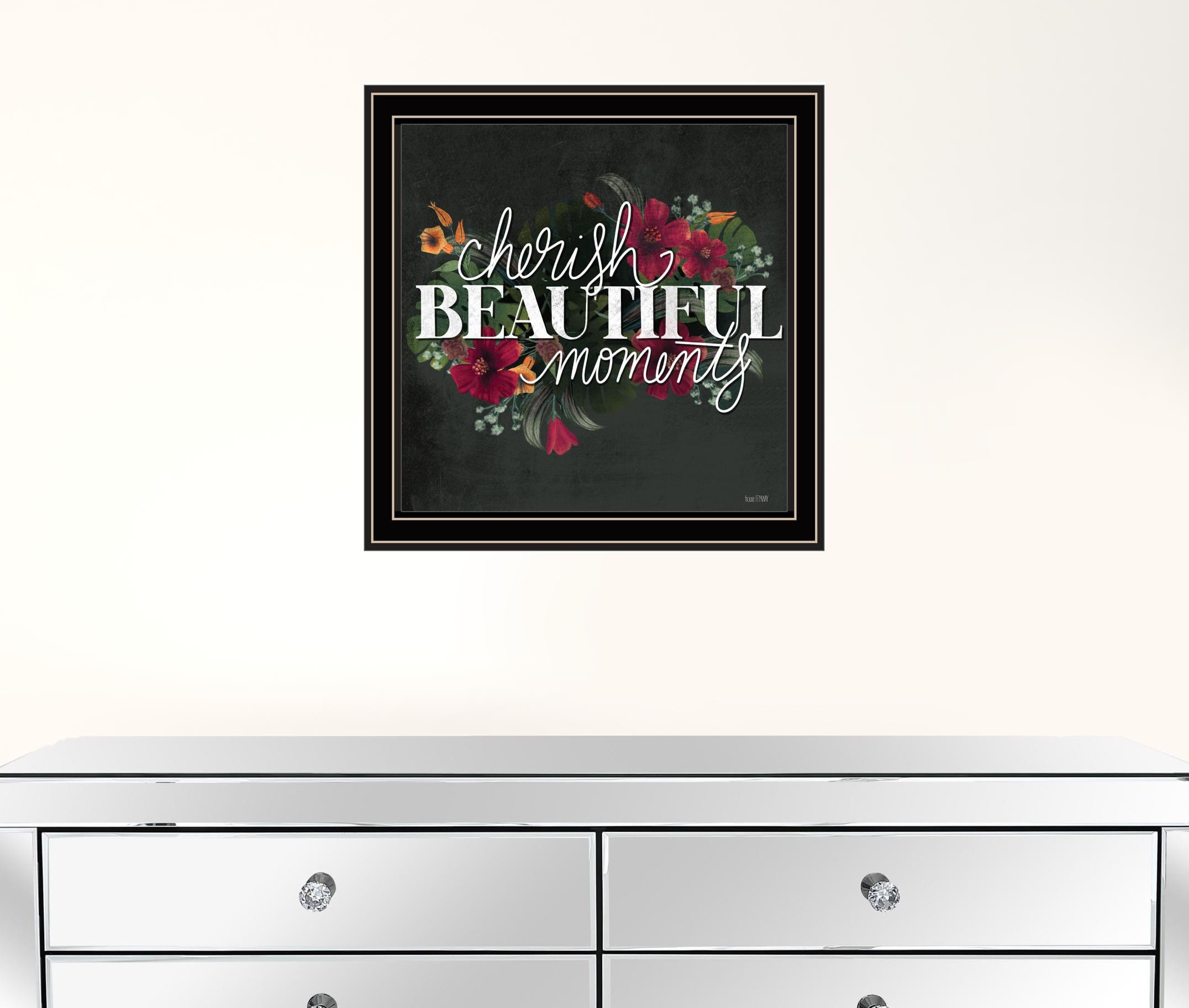 Cherish the Moments 1 Black Framed Print Wall Art