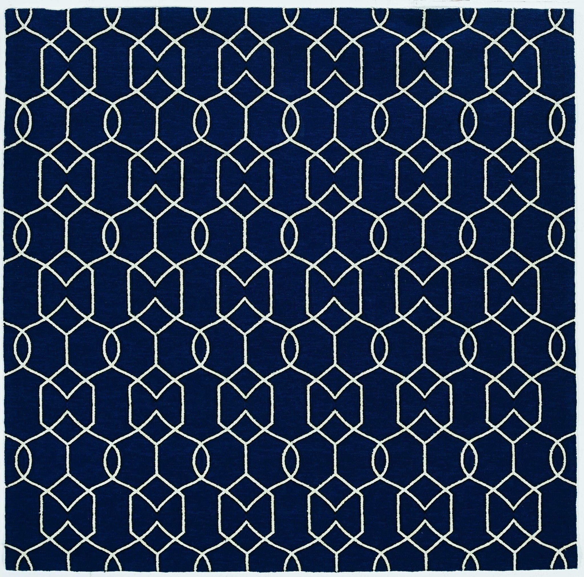 3' X 5' Navy Blue Hand Hooked Area Rug