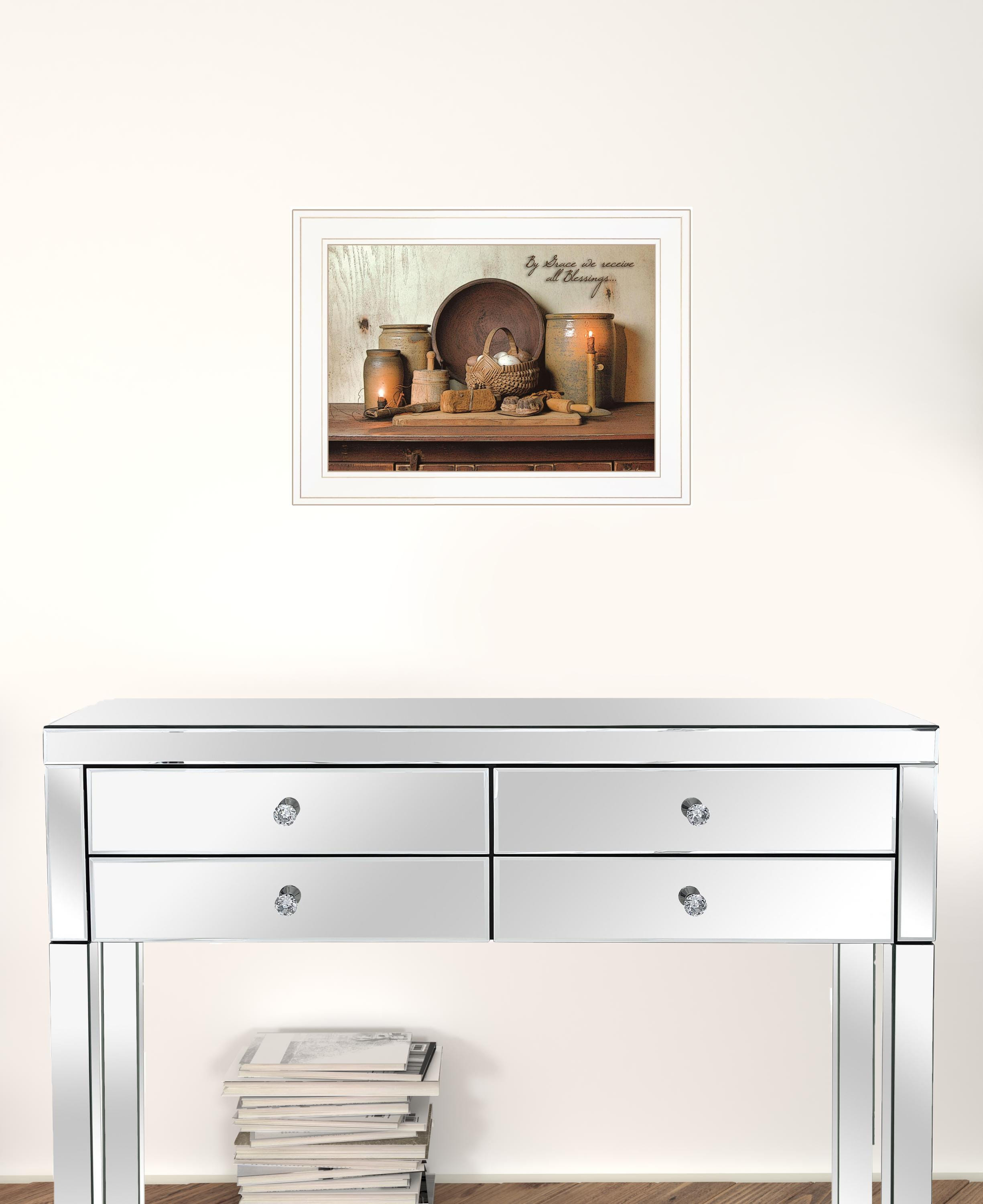 By Grace 2 White Framed Print Kitchen Wall Art