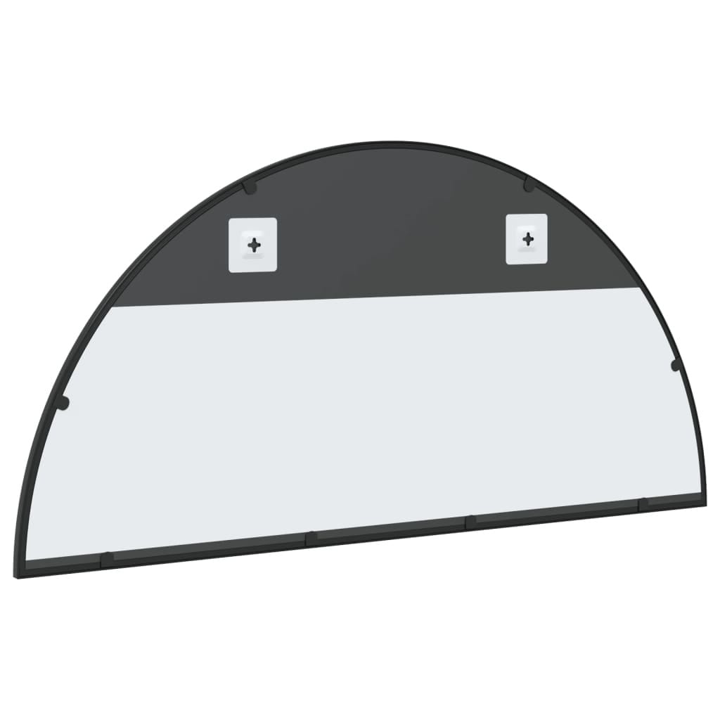 Wall Mirror Black 39.4"x19.7" Arch Iron