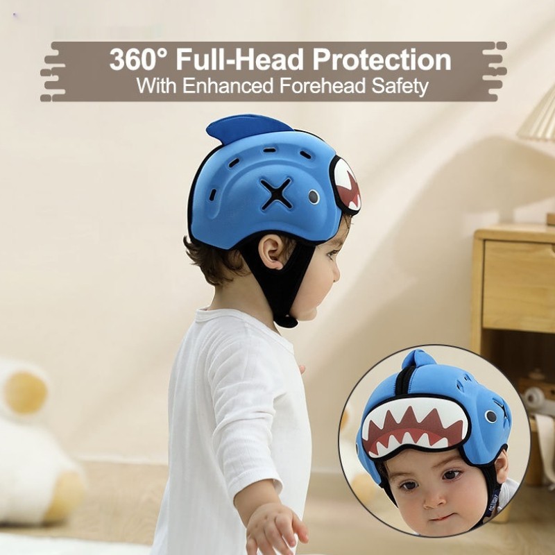 Baby Safety Helmet for Crawling and Walking – Ultra Lightweight, Breathable, Adjustable Head Protector with Cute Animal Designs