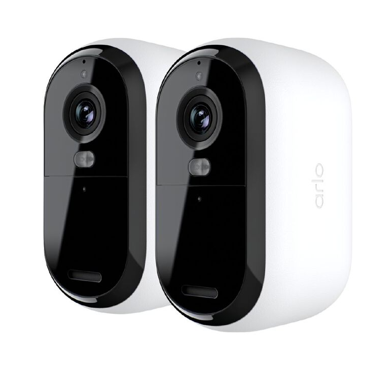 Arlo Essential 2K Outdoor Security Camera 2nd Generation - 2 Pack - Outdoor and Indoor Wireless Camera - Integrated Spotlight