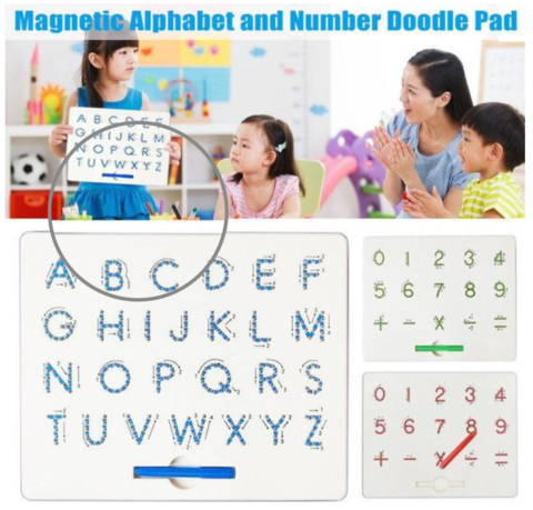 Magnetic Letter Tracing Board – Double-Sided ABC Sensory Toy