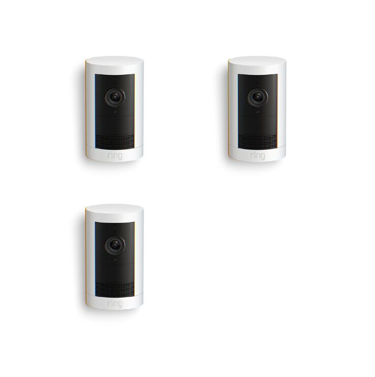 Ring Outdoor Camera Plus 2K Battery White - 3 Pack