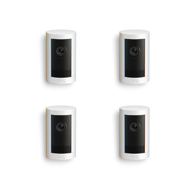 Ring Outdoor Camera Plus 2K Battery White - 4 Pack