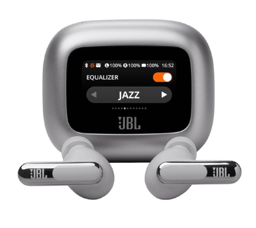 JBL Live Beam 3 True Wireless Noise Cancelling Earbuds - Silver – Smart Premium Sound with Everyday Wireless Freedom