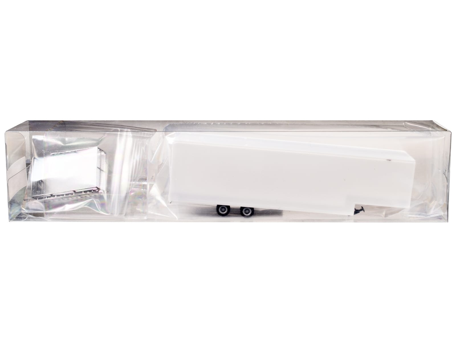 Race Horse Transport Trailer White 1/87 (HO) Plastic Model by Promotex