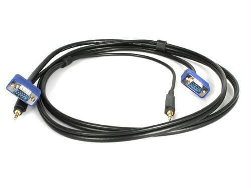 Av cables - 3.5 mm mini-jack,vga left connector - male left gender - vga,3.5 mm