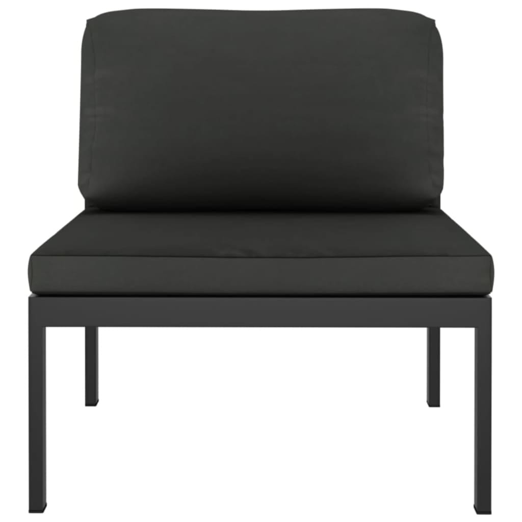 9 Piece Patio Lounge Set with Cushions Aluminum Anthracite