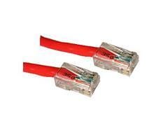 10ft cat5e non-booted unshielded (utp) network crossover patch cable - red