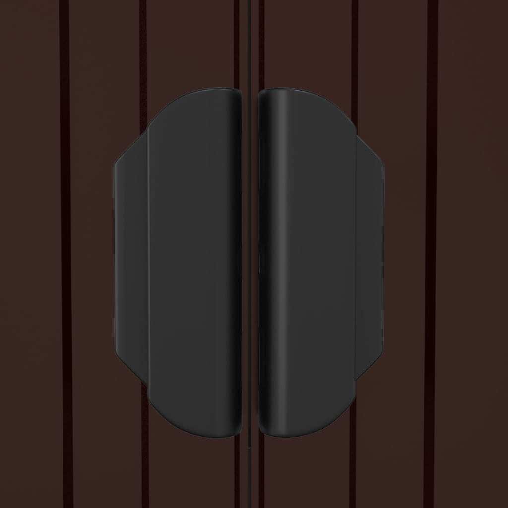 Garden Shed Dark Brown 75.6"x238.6"x87.8" Galvanized Steel