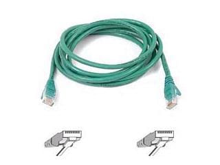 20ft cat6 snagless patch cable, utp, green pvc jacket, 23awg, 50 micron, gold pl